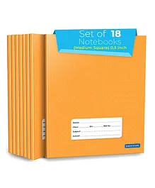 Woodsnipe Brand Medium Square Ruled Notebooks Pack of 18 - 72 Pages Each