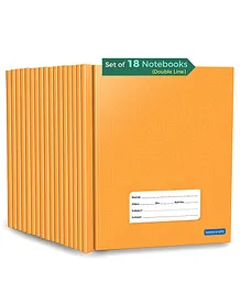 Woodsnipe Brand Double Line Ruled Notebook Pack of 18 - 72 Pages Each