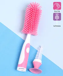 Babyhug Bottle Cleaning & Nipple Brush - Pink