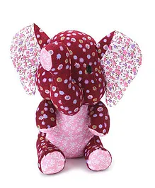 Abracadabra Fabric Elephant Stuffed Toy - Maroon