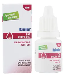 Babuline Ayurvedic Ear Drops  Bottle Pack of 4 - 10 ml Each
