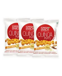 The Green Snack Co. Peppy Cheese Quinoa Puffs Pack of 3 - 50 grams each