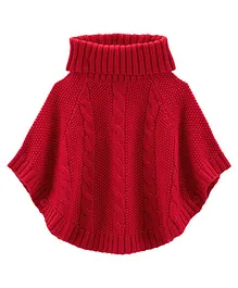 Carter's Cable Knit Poncho - Red