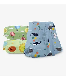 SuperBottoms Dry Feel Cloth Nappies Pack of 3 - Multicolour