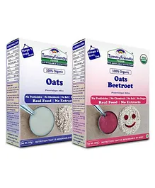 Tummy Friendly Foods Oats & Oats Beetroot Porridge Mixes  Packs Set of 2 - 200 gm Each