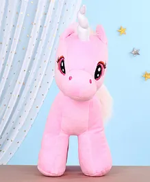 Mirada Standing Unicorn Soft Toy Pink - Height 34 cm