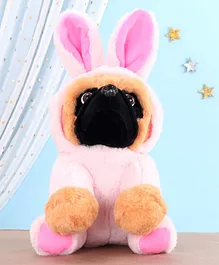 Mirada Pug Soft Toy Brown - Height 33 cm