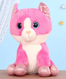 Mirada Cat Soft Toy Pink - Height 25 cm
