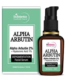 StBotanica Alpha Arbutin 2% + Hyaluronic Acid 1% Depigmentation Face Serum - 20 ml