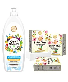 Mom & World Liquid Cleanser With 3 Baby Soap - 500 ml 