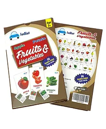 FunBlast Double Sided Fruits & Vegetables Flash Card - 36 Cards