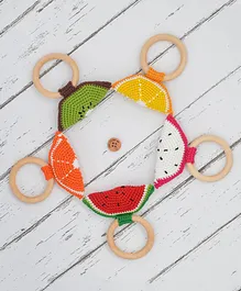 Love Crochet Art Fruit Crochet Rattle Toy Pack of 5 - Multicolor