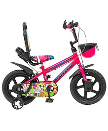 Hi-Fast BMX Bicycle with Training Wheels Pink- 14 Inches
