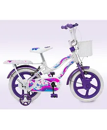 Hi-Fast Fairy Kid's Bicycle with Training Wheels - Purple