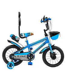 Hi-Fast Hawk Kid's Bicycle with Training Wheels - Blue