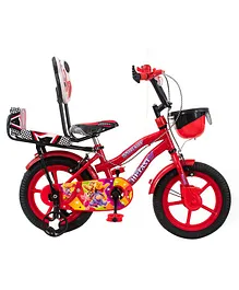Hi-Fast Smart Kid's Bicycle with Training Wheels & Double Seat - Red