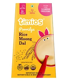 Timios Organic Porridge Rice & Moong Dal 100% Natural Health Mix Healthy Wholesome Food,Rich In Protein -  200g