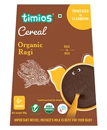 Timios Organic Porridge Ragi 100% Natural Health Mix Healthy Wholesome Food Rich In Protein - 200g