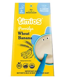 Timios Organic Porridge Wheat Banana 100% Natural Health Mix Healthy Wholesome Food Rich In Protein - 200g