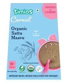 Timios Porridge Mix Organic Sattu Maavu From 10 Months Plus - 200 gm