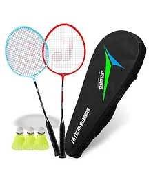 Jaspo Badminton Set with Shuttlecock - Blue