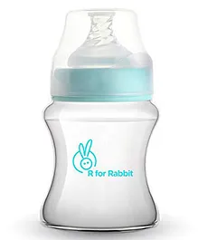 R for Rabbit Wide Neck Feeding Bottle Blue - 150 ml