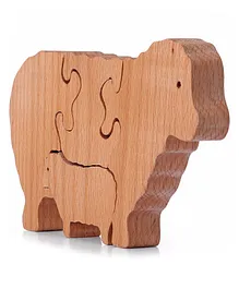 Woods for Dudes Wooden Sheep Puzzle - 4 Pieces