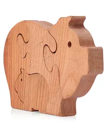 Woods for Dudes Pig & Piglet Wooden Puzzle - 4 Pieces