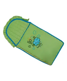 Nature Kids Baby Sleeping Bag ,Embroidered Cloud Design - Green