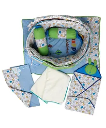 Nature Kids Baby Crib  Bedding Set Printed & Embroidered - Set of 8 Pieces