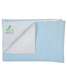 Nature Kids Waterproof Bed & Mattress Protector Quick Dry Sheet - Light Blue