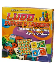 JD Sports Ludo & Snakes And Ladder Gaming Board - Multicolour