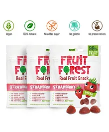 Fruit Forest Real Strawberry Fruit Gummy Pack of 3 - 30 gm each