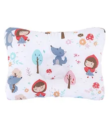 Elementary Premium Memory Foam Head Shaping Pillow Red Riding Hood & Fox Print - Multicolor