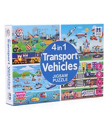 Ratnas Transport Vehicles Jigsaw Puzzle Set of 4 - 35 Pieces Each