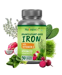 Nutrainix Organic Plant Based Iron Supplement - 90 Capsules