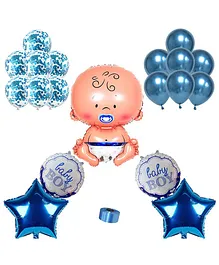 Shopperskart Baby Shower Its A Boy Party Decor Kit Blue - Pack Of 21