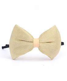 Aabacus Textured Bow Hair Band - Golden