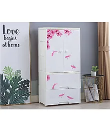 The Tickle Toe Kids Wardrobe Storage Furniture with Drawers - White