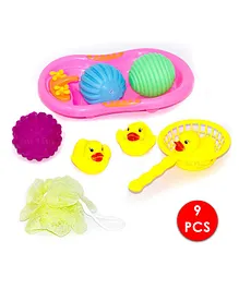 Fiddlerz Baby Bath Tub Toys Pack Of 9 - Multicolor