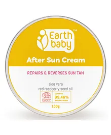 earthBaby After Sun Tan Removal Cream, Certified 99.46% Natural origin - 100g