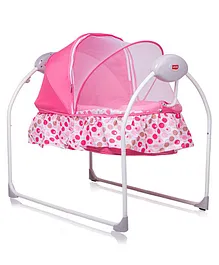 LuvLap Galaxy Auto Swing Cradle With Mosquito Net - Pink