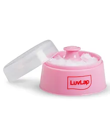 LuvLap Cotton Baby Powder Puff and Container - Pink