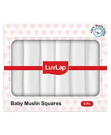 Luv Lap 100% Cotton Muslin Swaddles Pack Of 6 - Multicolor