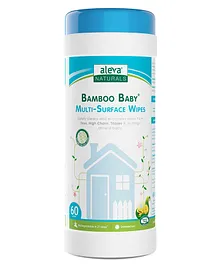 Aleva Naturals Bamboo Baby Multi-surface Wipes - 60 Pieces