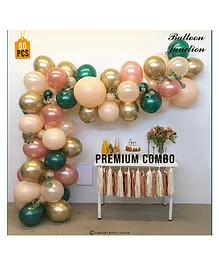 Balloon Junction Latex Birthday Balloons Multicolor - Pack of 60