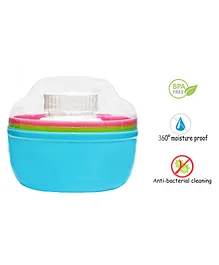 The Little Lookers Portable Powder Puff with Box Holder Container - Blue
