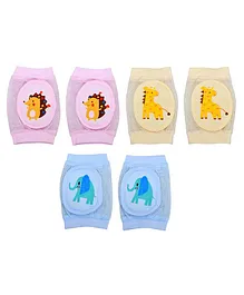 The Little Lookers Baby Knee Pads Set of 3 - Blue Cream Pink