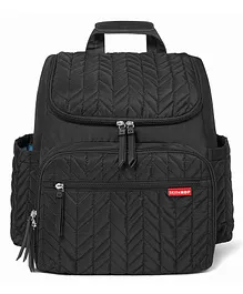 Skiphop Sip-to-Straw CupJet Diaper Backpack - Black