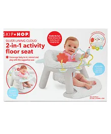 Skip Hop Silver Lining Cloud 2 in 1 Activity Floor Seat - White